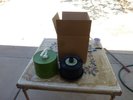 Disk-Go-Case for 45 RPM Records comes with 50 records - Green w/ white handle