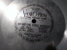 RARE: SPEAK-O-PHONE STEEL RECORD  1920'S?  JEWISH SINGER W/PIANO CANTORIAL?     