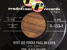 THE GALLAHADS Why Do Fools Fall In Love / Gone Rare Doo Wop Rendezvous Stock 45