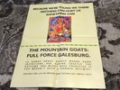 MOUNTAIN GOATS THE BAND 1997 ORIG Full Force Galesburg POSTER NOS John Darnielle