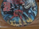 iron maiden number of the beast picture disc vinyl, used