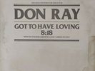 Don Ray - GOT TO HAVE LOVING - RARE Promo 12