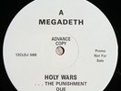 Megadeth - Holy Wars - Original UK Capitol Records White Label Promo 12 Inch