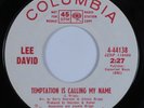 Northern Soul 45 LEE DAVID Temptation Is Calling My Name COLUMBIA promo HEAR
