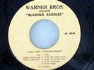 BLAZING SADDLES 45 45 rare RADIO AD SPOTS Warner Bros GREAT COPY
