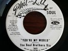 Soul ( THE SOUL BROTHERS SIX ) on Phil L.A. Soul - You're My World - Promo 45
