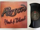 Poison Flesh & Blood Record LP Original 1990 Enigma Rock EX Vinyl