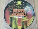 NUCLEAR ASSAULT: Survive LP Picture Disc Original Under One Flag SOD Anthrax