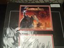 HAMMERFALL-ONE CRIMSON NIGHT 15X15 CUSTOM MATTED DISPLAY  SIGNED