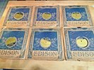 Set of six EDISON Long Play 24 minute - RARE   NOS