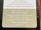 BEATLES/PAUL McCCARTNEY McCARTNEY III THIRD MAN WHITE VINYL LIMITED OF 4000 NEW