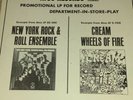 60`s Rock NY Rock & Roll Ensemble / Cream Wheels Of Fire   IN Store played Promo