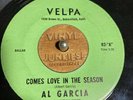 Al Garcia & the Rhythm Kings 45 Rare Unknown Chicano Soul Velpa Hear Comes Love