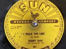 Johnny Cash – 78 rpm Sun 241: I Walk the Line/Get Rhythm; V cond