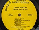 Clark Sisters - Count It All Joy LP Sound Of Gospel vinyl record no cover
