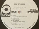 Cream (Eric Clapton): Best of Cream LP -- Atco WHITE LABEL PROMO  -- VG+/VG+