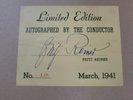 Wagner Tannhauser Bacchanale Fritz Reiner SIGNED #d 78 RPM 1941 Columbia M'works