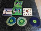 SONIC CD DATA DISCS VINYL RECORD LE CLEAR BLUE & GREEN + ETCHED BLUE CIB WORKS