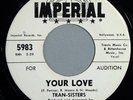 HEAR IT 60's Girl Group R&B Soul Promo 45 rpm The Tran-Sisters 