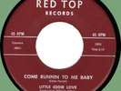 LITTLE EDDIE LOVE Come Runnin' to Me Baby / There Is a Flame 45rpm Red Top 1962