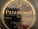 Paramount 12816 ike Rodgers w HENRY BROWN  HURTS SO GOOD  Blues  78rpm 1929 E-