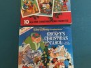 2 Albums: Disney Family Christmas and Mickey's Christmas Carol Vinyl with books
