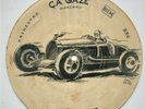FRENCH PICTURE PYGMO-PLUME RECORD- PRESSED ON CARDBOARD (1930s )