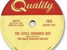 1958 The HARRY SIMEONE Chorale Christmas 78 RPM Record. Little Drummer Boy