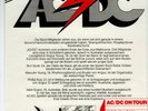 AC/DC Promotionmaterial von 1976 zur LP 