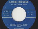 Canada Rockabilly LAUREL 45 - DICKIE DAMRON - Gonna Have A Party  / Rockin' Baby