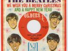 The Beatles Twist & Shout - There's A Place  on oldies 45 w/ VJ Christmas sleeve