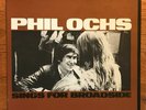 Phil Ochs - Sings For Broadside LP Folkway Records FD 5320  1976 w/ Booklet  VG+