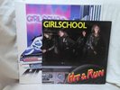 Girlschool:  Hit And Run   EX+  UK   1981 RED VINYL FIRST PRESSING  LP + 10