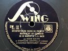 J.S. BACH IMPROVISATION Django Reinhardt Grappelli Eddie South Swing 18 78 RPM