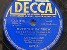 Judy Garland-78 RPM-Decca 2672-Wizard of Oz-Over The Rainbow/The Jitterbug-EX