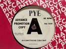 David Bowie Do Anything You Say PYE 7N 17079  Promo Copy