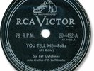 SIX FAT DUTCHMEN Polka 78 RPM Record. You Tell Me–Polka. M-