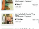 Joni Mitchell 3 Vinyl with shipping costs