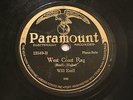 JAZZ WILL EZELL PIANO West Coast Rag / Barrel House Man PARAMOUNT 12549