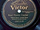 “BLACK FACE” EDDIE ROSS 78rpm record BANJO Florida Cracker/Ju Ju Man VG+ Victor