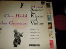 HASKIL/GRUMIAUX : MOZART SONATEN FÜR KLAVIER UND VIOLINE ORIGINAL LP PHILIPS
