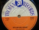 PHILLIS DYLON BOYS AND GIRLS REGGAE / LOVE IS ALL I HAD UK TROJAN 7