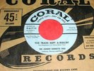 JOHNNY BURNETTE TRIO Train Kept A-Rollin'/ Honey Hush 45 Killer Rockabilly promo