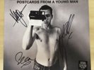 SIGNED-MANIC STREET PREACHERS-LP-POSTCARDS FROM A YOUNG MAN-AUTOGRAPHED-M/UNPLYD