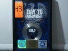 A Day To Remember Homesick RIAA Gold Award Victory Records RARE 1/1 Pop Punk