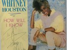 WHITNEY HOUSTON How Will I Know 1985 SIGNED & DEDICATED To JC France SP EX/EX