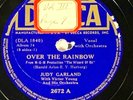 JUDY GARLAND 78rpm Record Over the Rainbow / Jitterbug Decca E+ 1939