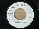 The Beatles Ringo Starr Promo Apple 45 record NO NO SONG 1974