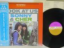 SONNY & CHER LOOK AT US ATCO P-8613T JAPAN OBI VINYL LP