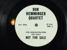 Don Hemminger Quartet - Scarce Private Press Jazz Vocal 12